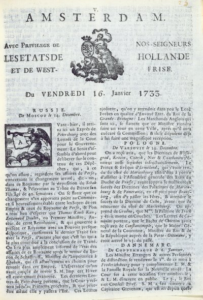 Prima pagina di La Gazette d
