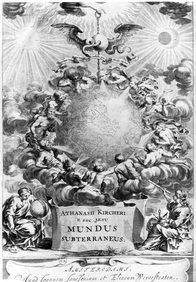 Frontespizio di Mundus Subterraneus di Athanasius Kircher, 1664, Amsterdam da Dutch School