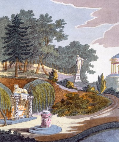 Decorazioni da giardino, da Magazine of Garden Gems di G. van Laar, pubblicato 1802 da Dutch School
