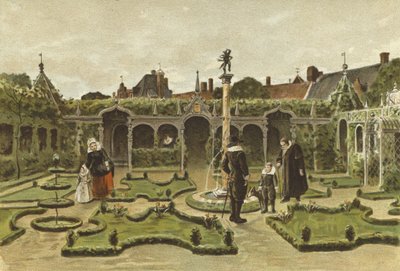 Paesaggistica del giardino, Paesi Bassi, XVII secolo da Dutch School