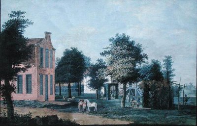 Cacciatori in un giardino, c.1770 da Dutch School