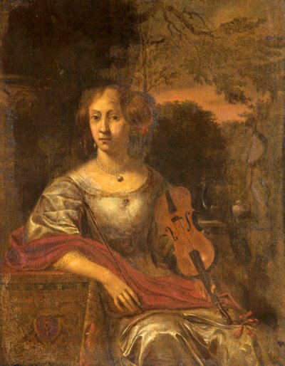 Dama con violino, c.1675 da Dutch School