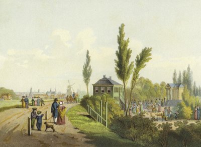 Land en Yzigt, giardino fuori dalla Haarlemmer Poort, Amsterdam, XIX secolo da Dutch School