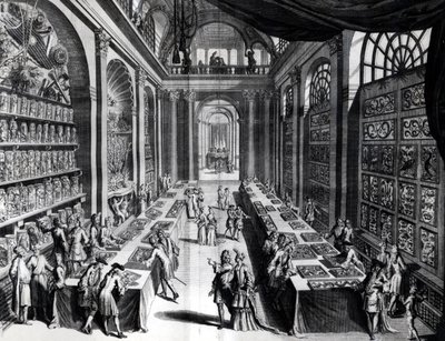 Collezione di curiosità di Levin Vincent, illustrazione da Theatre de Merveilles de la Nature, c.1719 da Dutch School