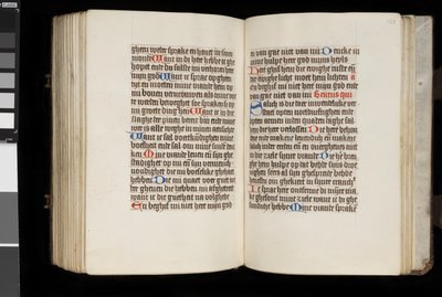 MS McClean 92, f.132v - f.133r, dal Libro delle Ore, c.1470-90 da Dutch School