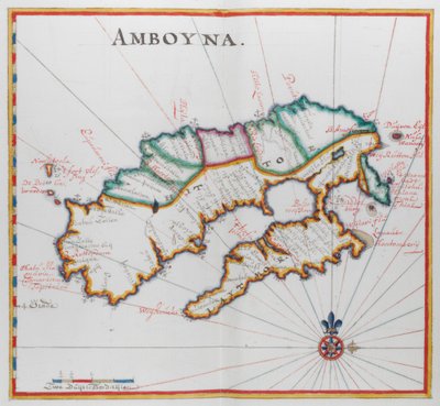 Mappa di Amboyna, isola nell
