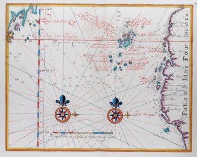 Mappa di Formosa (Taiwan) da Dutch School