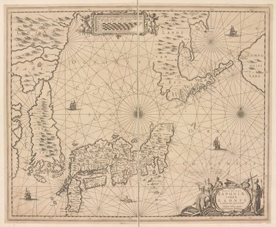 Mappa del Giappone, Nova et accurata Japoniae, Terrae Esonis ac Insularum adjacentium ex nivissima detectione descriptio da Dutch School