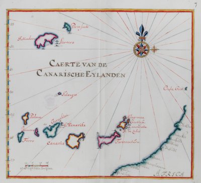 Mappa delle Isole Canarie da Dutch School