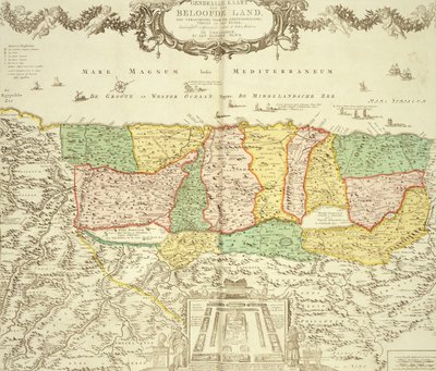 Mappa della Terra Santa, pubblicata da Jan Barend Elwe, Amsterdam, 1742 da Dutch School