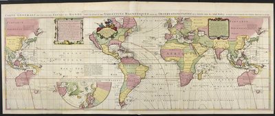 Mappa del Mondo, con variazioni magnetiche da Dutch School