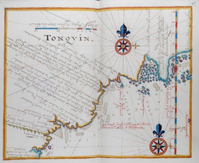 Mappa della costa della Birmania da Dutch School