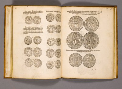 Libro dei soldi con incisioni di monete inglesi da Dutch School