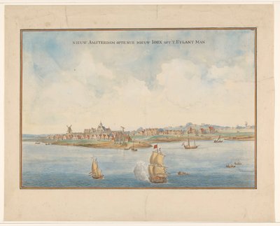 Nuova Amsterdam e Manhattan, c.1660 da Dutch School