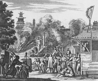 Persecuzione dei cristiani in Giappone, c.1680 (incisione) da Dutch School