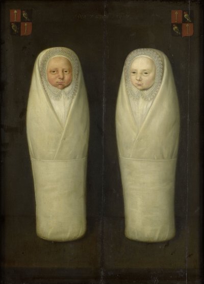 Ritratto di gemelli fasciati: i bambini morti prematuramente di Jacob de Graeff e Aeltge Boelens da Dutch School