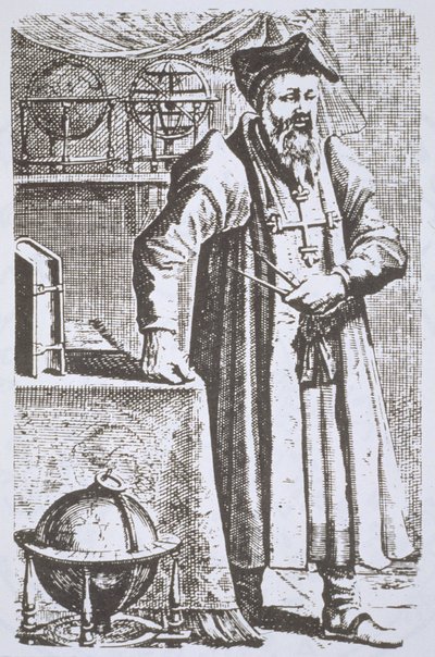 Ritratto di William Postel (1510-81), dal suo De Universitate, Leida, 1643, illustrato in Storia della Magia, pubblicato alla fine del XIX secolo da Dutch School