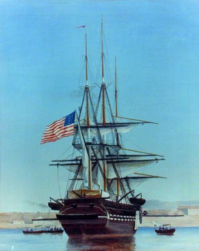 Dipinto di navi da Dutch School