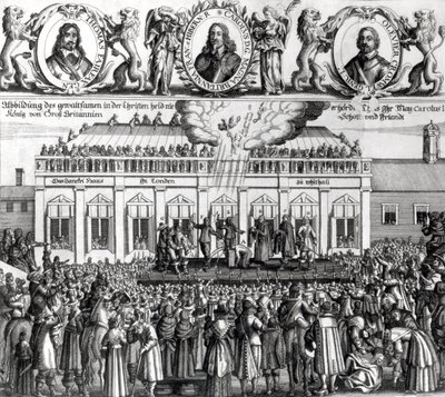 La decapitazione di Re Carlo I, 1649 (incisione) da Dutch School