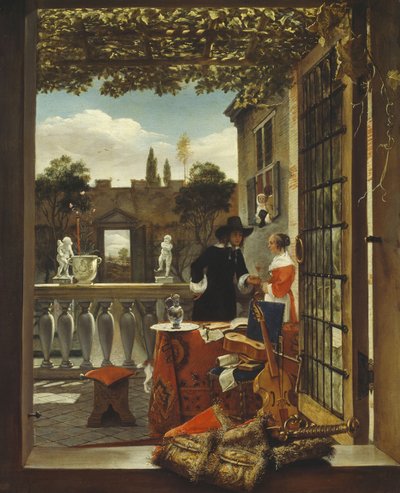 La terrazza, c.1655-65 da Dutch School