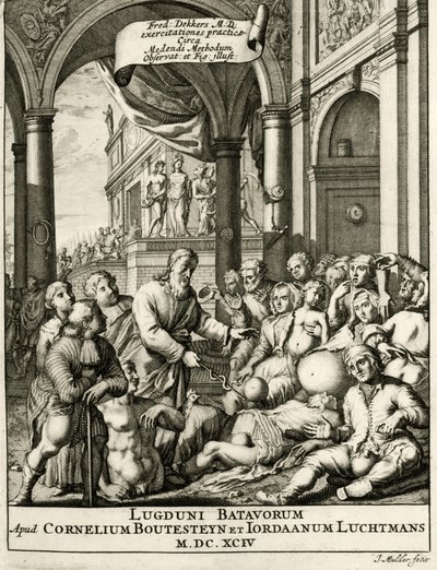 Frontespizio di Exercitationes Practicae circa Medendi Methodum di Frederik Dekkers, 1694 da Dutch School