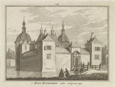 Vista del Castello di Endegeest, Oegstgeest, Paesi Bassi da Dutch School