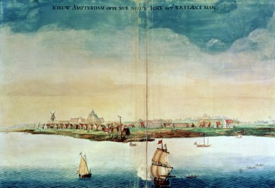 Veduta di New Amsterdam, 1650-3 da Dutch School