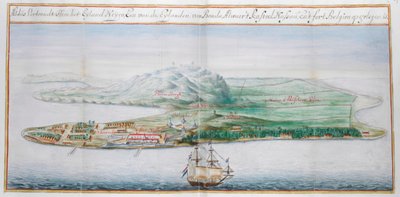 Veduta di una delle isole Banda da Dutch School