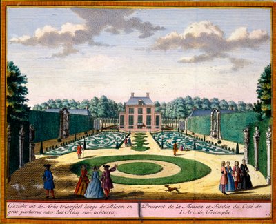 Veduta della casa e del giardino vicino all