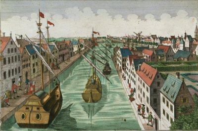 Vista della Porta Kettel a Delft da Dutch School