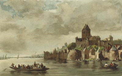 Veduta del Castello Valkhof, Nimega da Dutch School