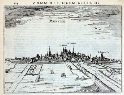 Veduta della città di Munster, da Rerum Germanicarum, di P. Bertin, Amsterdam 1616 da Dutch School