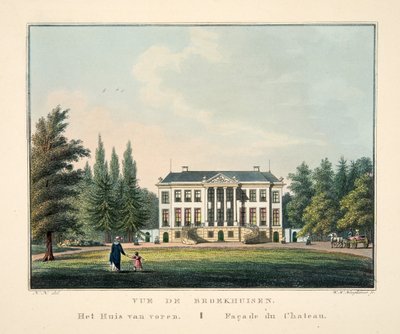 Vista di Broekhuisen. La Casa di fronte. Facciata del Castello da Dutch School