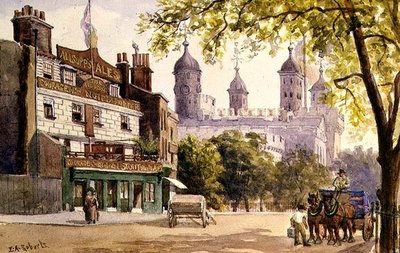 Il vecchio George e la Torre di Londra da E.A. Roberts