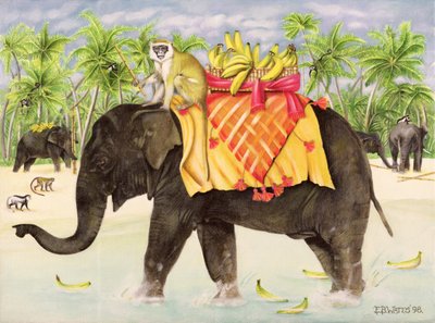 Elefanti con Banane, 1998 da E.B. Watts