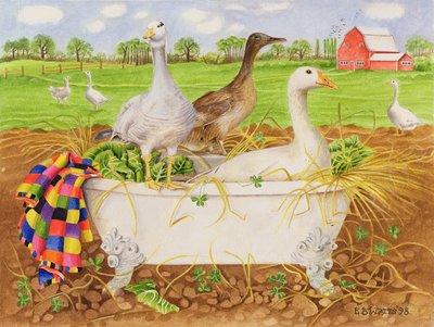 Oche nella Vasca da Bagno, 1998 da E.B. Watts