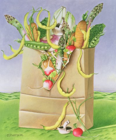 Sacchetto di carta con verdure da E.B. Watts