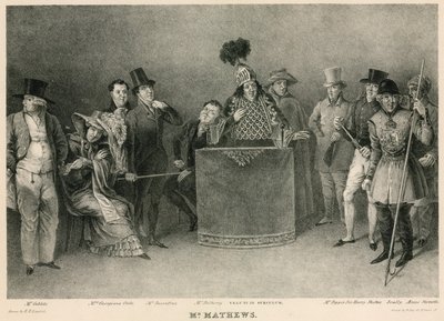Mr Mathews: ritratti di lui nei suoi vari personaggi nell