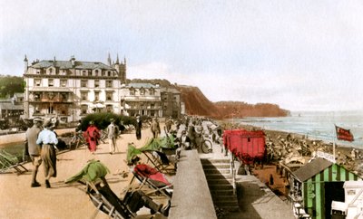 Promenade di East Cliff, Teignmouth, Devon da EP Bucknall