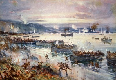 Lo sbarco degli australiani a Gallipoli, aprile 1915 da E.S. Hodgson