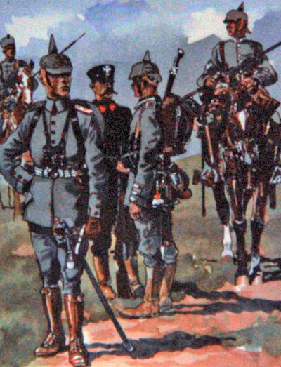 Uniformi da campo tedesche del 1914 da E. (after) Dobrich