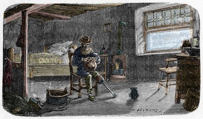 Ritratto del giovane Josiah Wedgwood con un ginocchio permanentemente indebolito dal vaiolo, apprendista vasaio da E. A. Tilly