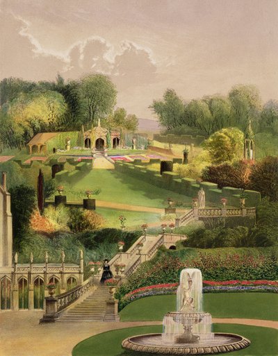 Il giardino sul pendio della collina, Castle Combe, da 