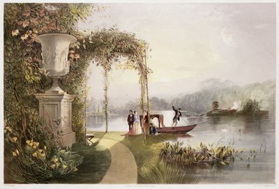Il lago, giardini di Trentham Hall, da 