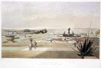 Il parterre, Castle Howard, pub. da Thomas McLean da E. Adveno Brooke