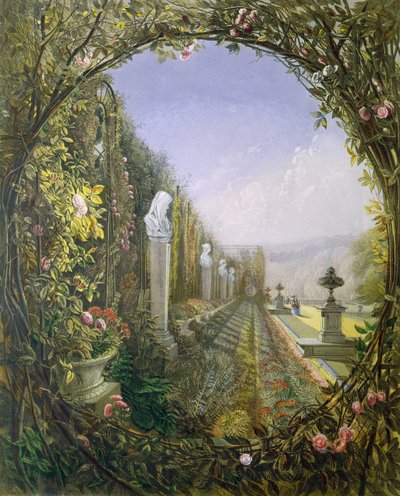 La finestra a traliccio, giardini di Trentham Hall, da 