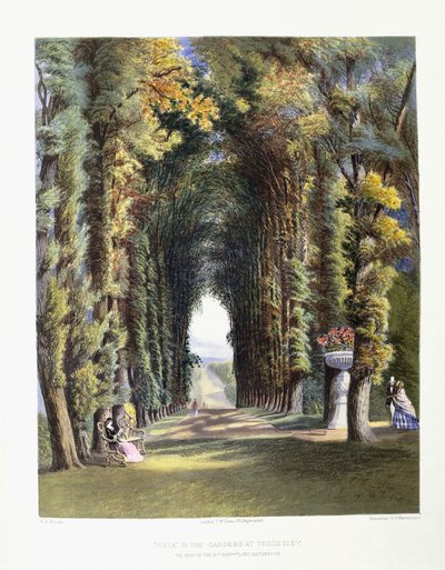 Vista nei giardini di Teddesley, sede dell