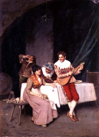 La Venditrice di Fiori Timida da E. Ascenzi