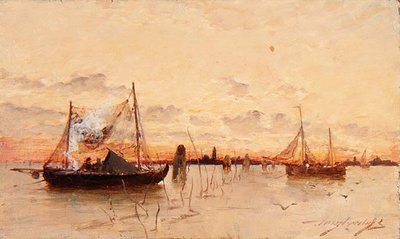 Tramonto sulla laguna da E. Aubrey Hunt