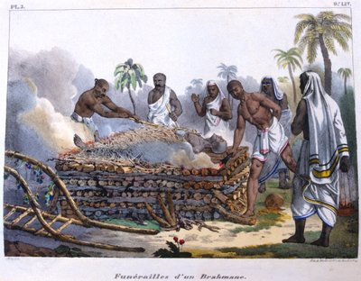 Funerale brahmanico, India, metà XIX secolo da E Beau
